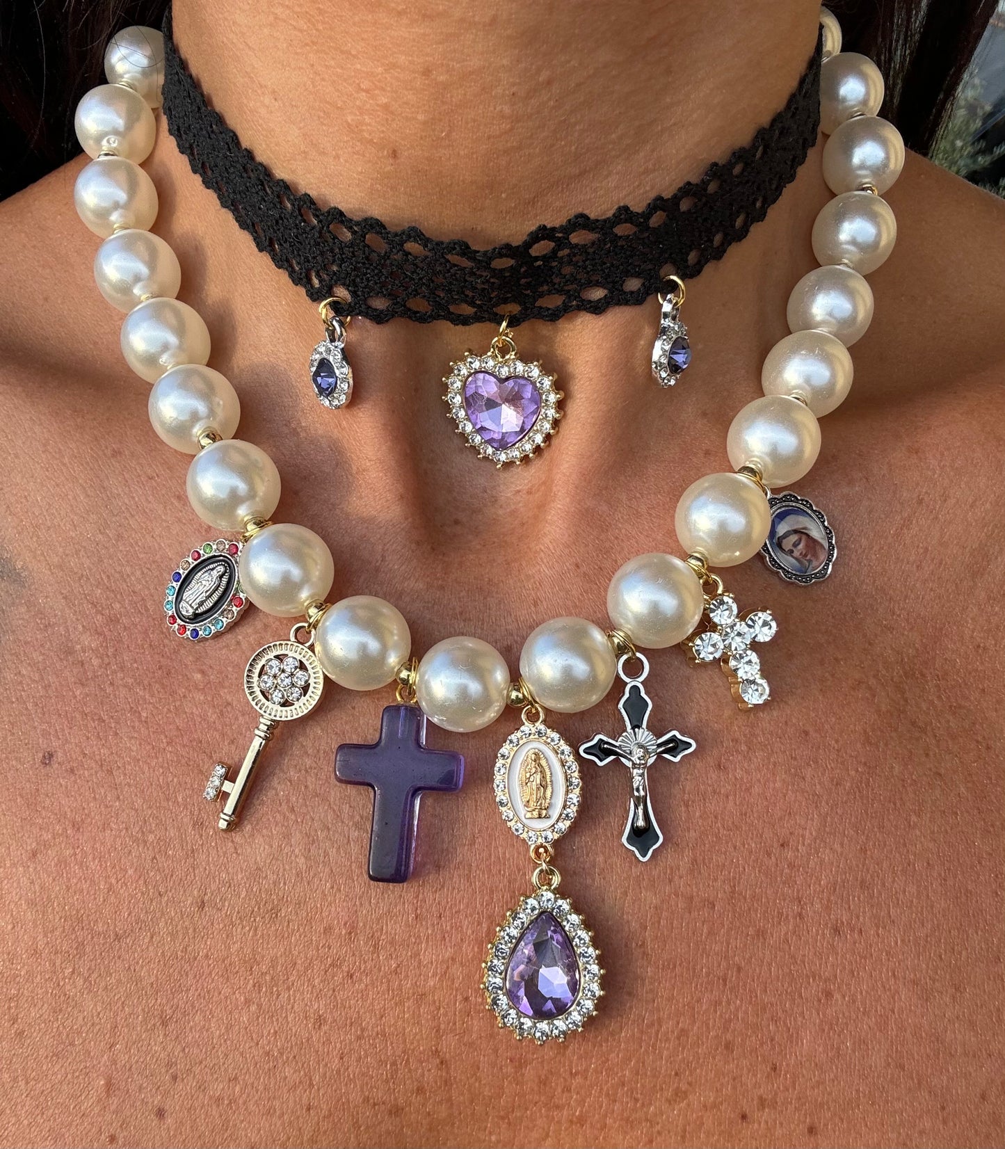 Set perle e charm Violet 💜