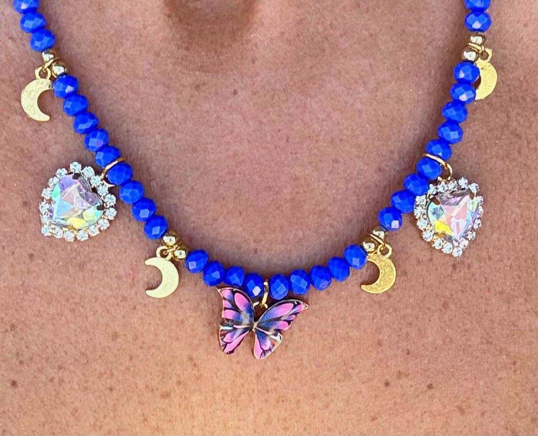 Collana perle blu butterfly 🦋