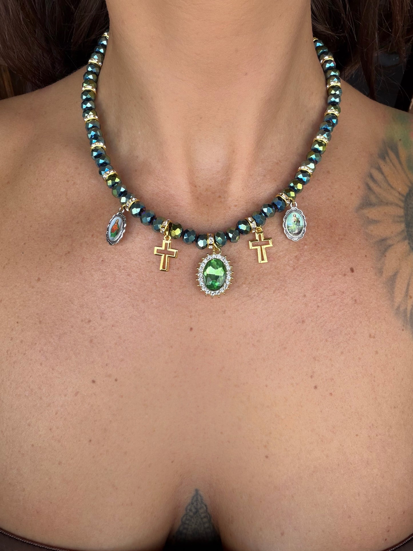 Collana con perline e charm Ludovica 💚🍀