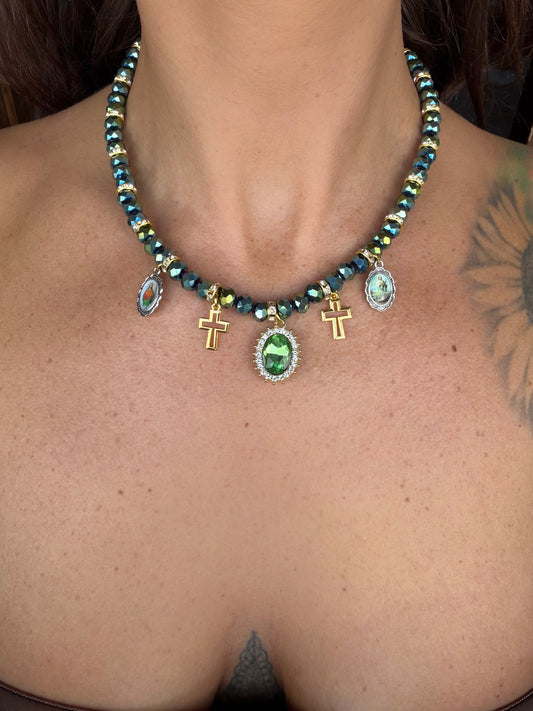 Collana con perline e charm Ludovica 💚🍀