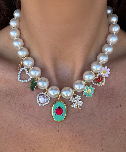 Collana Coccinella e Perle 🐞❣️