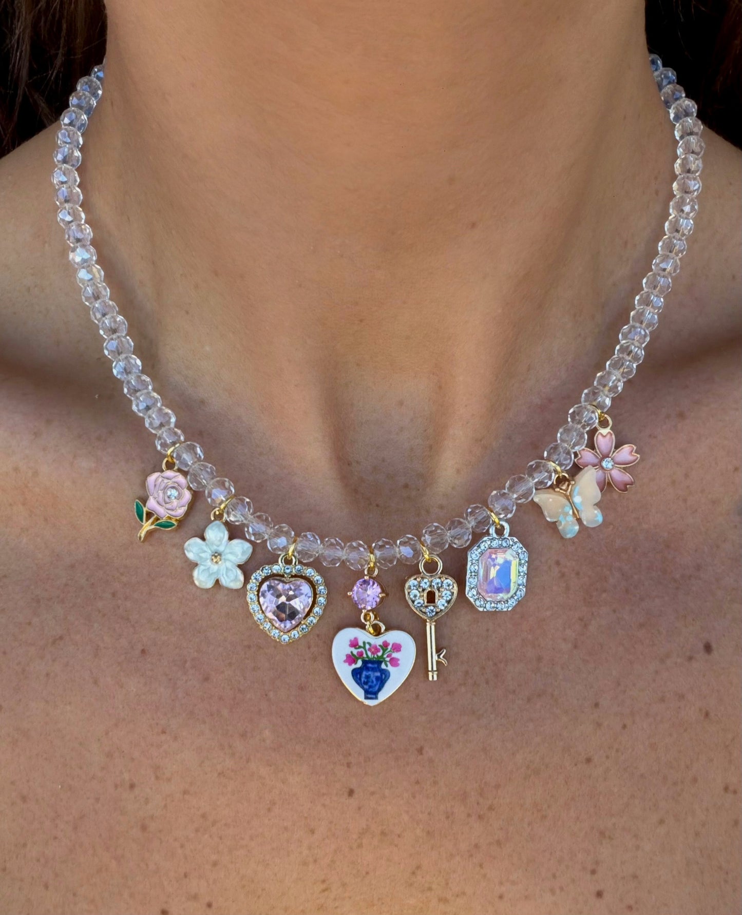 Collana con perle in vetro Clarissa 🌸